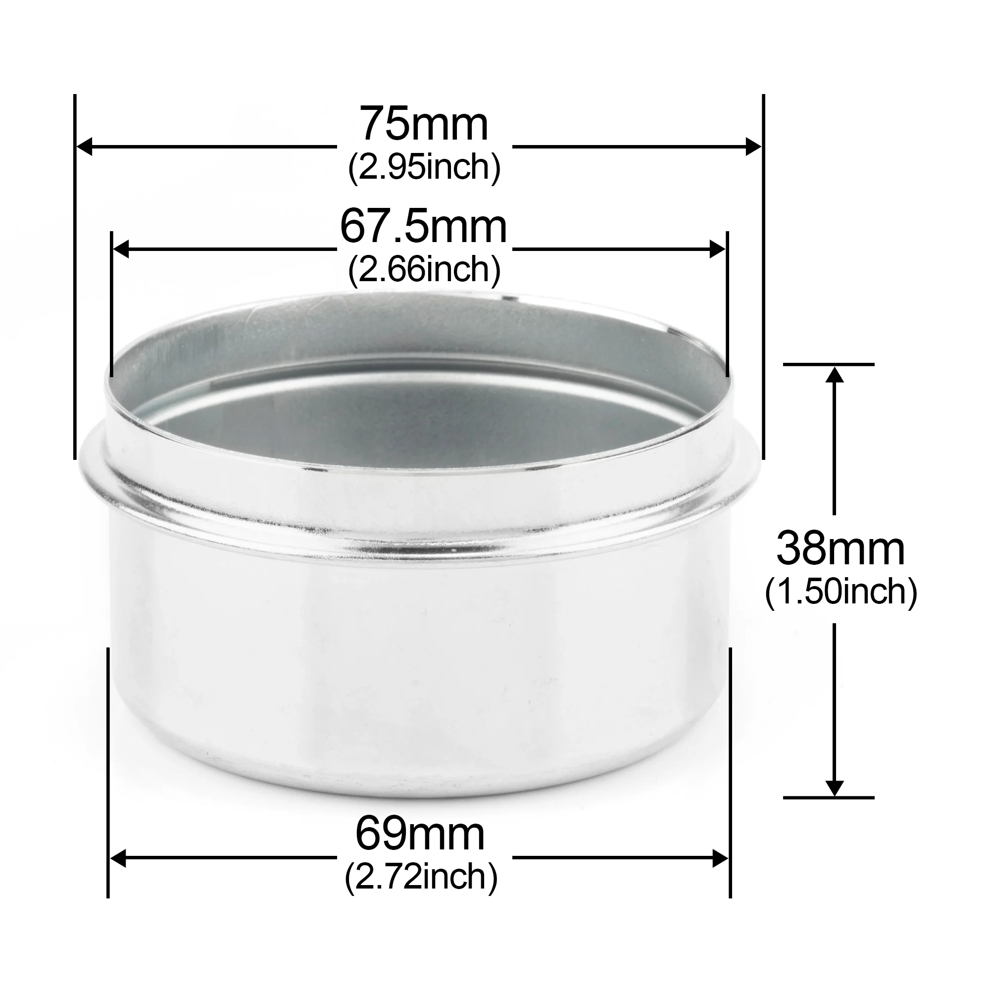 RhinoTuning 4PCS внешний диаметр 75mm / 2.95 &quotвнутренний 67.5mm 2.66&quot Накладка центральной