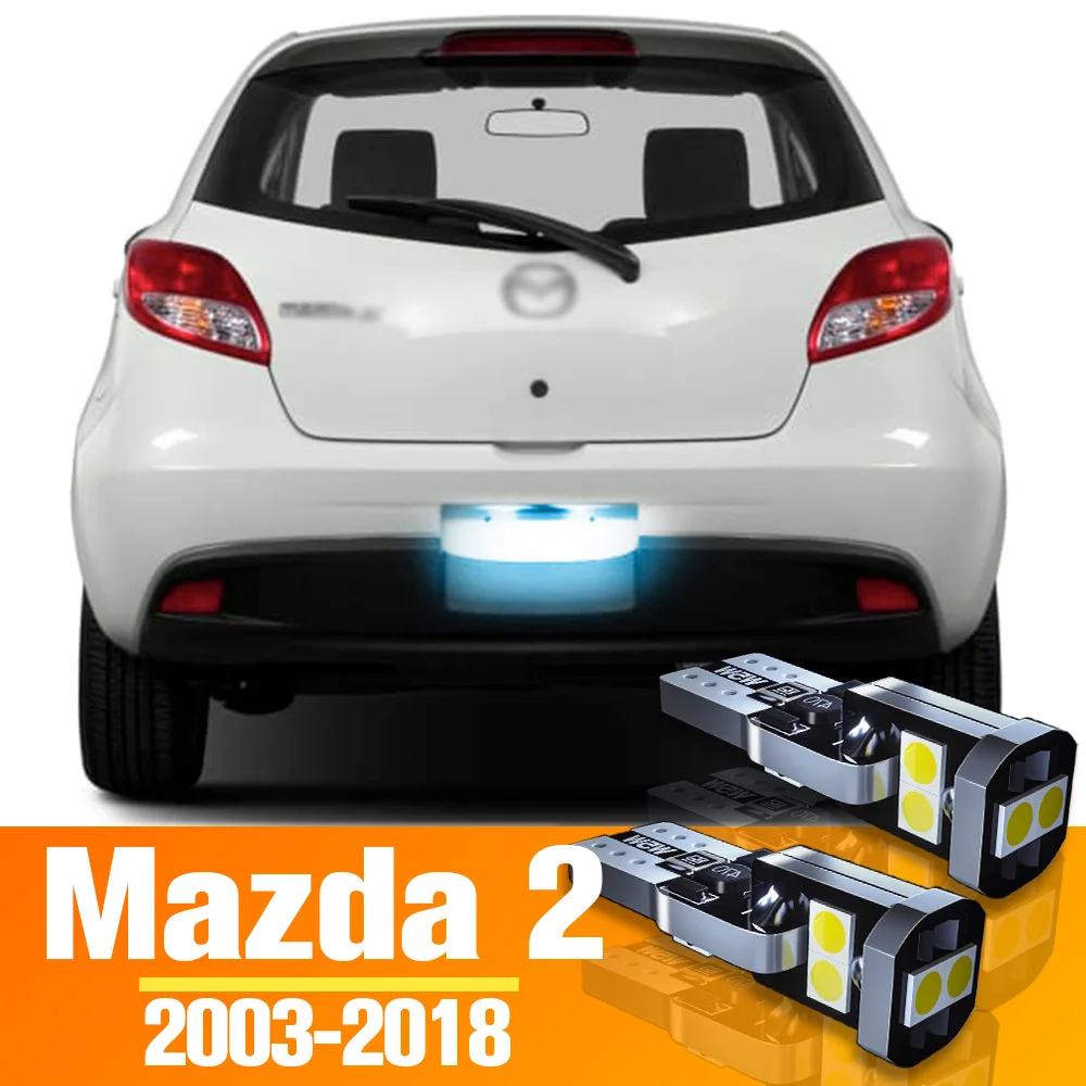 

2pcs LED License Plate Light Bulb Accessories For Mazda 2 DY DE DH DL DJ 2003-2018 2009 2010 2011 2012 2013 2014 2015 2016 2017