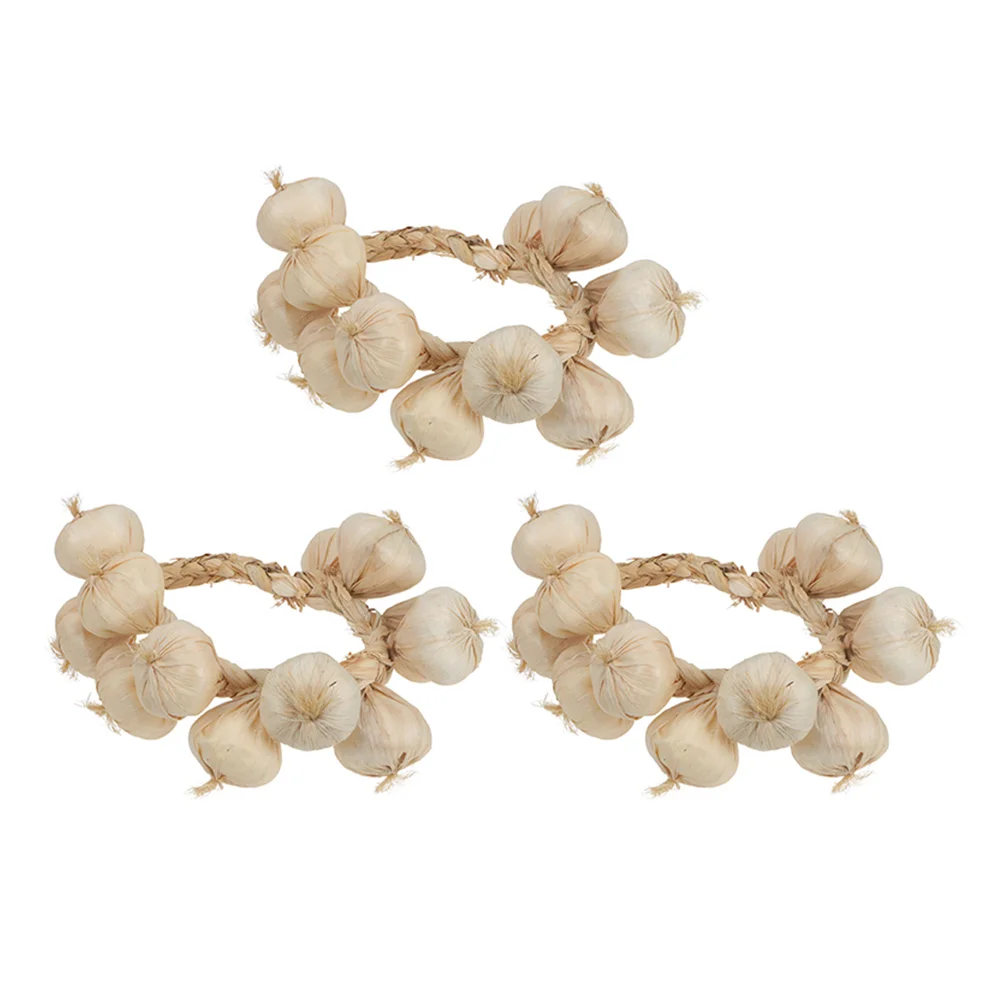 3 шт. искусственный чеснок настенные подвески поддельные имитация гирлянды