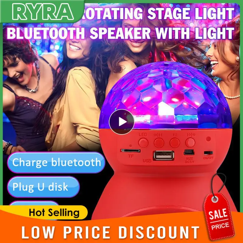 

Мигающий динамик с низким басом, Sd-карта, потрясающий красочный Мощный сабвуфер, освещение для сцены, вращение, 1 ~ 5 шт.