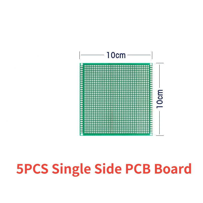

5 шт. 10*10 см печатная плата, односторонняя Прототипная плата, зеленая, «сделай сам», универсальная печатная плата, комплект