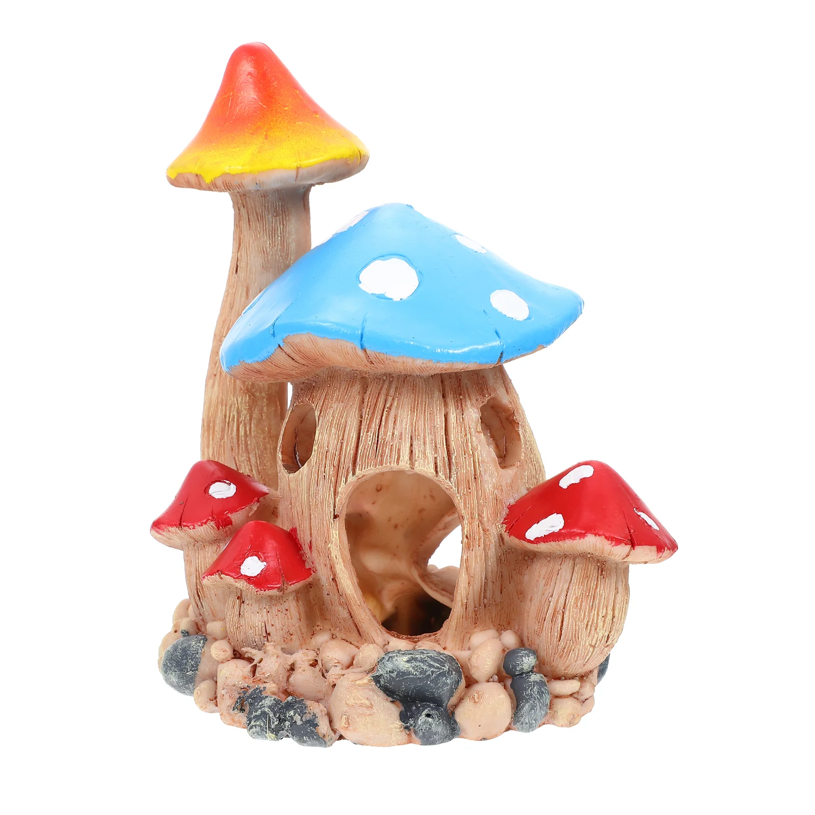 

Tank Aquarium Cave House Decor Hideout Mushroom Shrimp Resin Betta Shelter Decorations Breeding Hiding Decoration Ornament