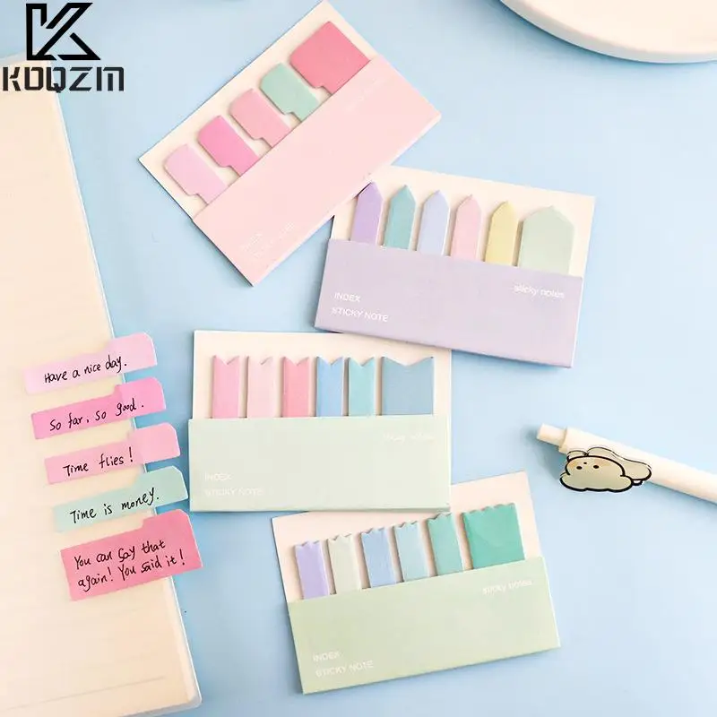 

4 Types Color Self Adhesive Memo Pad Sticky Notes Bookmark Point It Marker Memo Sticker Paper Office School Supplies