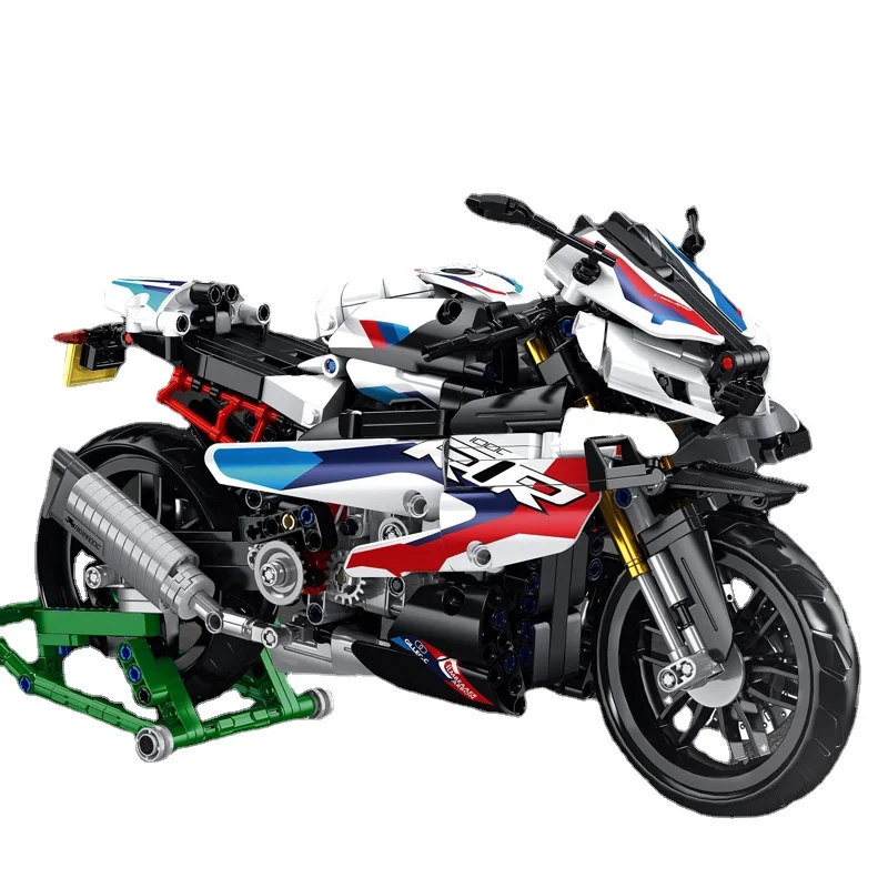 

912PCS MOC Speed Racing Motorcycle Model Building Block Brick Educational Assembly Toy Children Boy Gift Puzzle Assembly