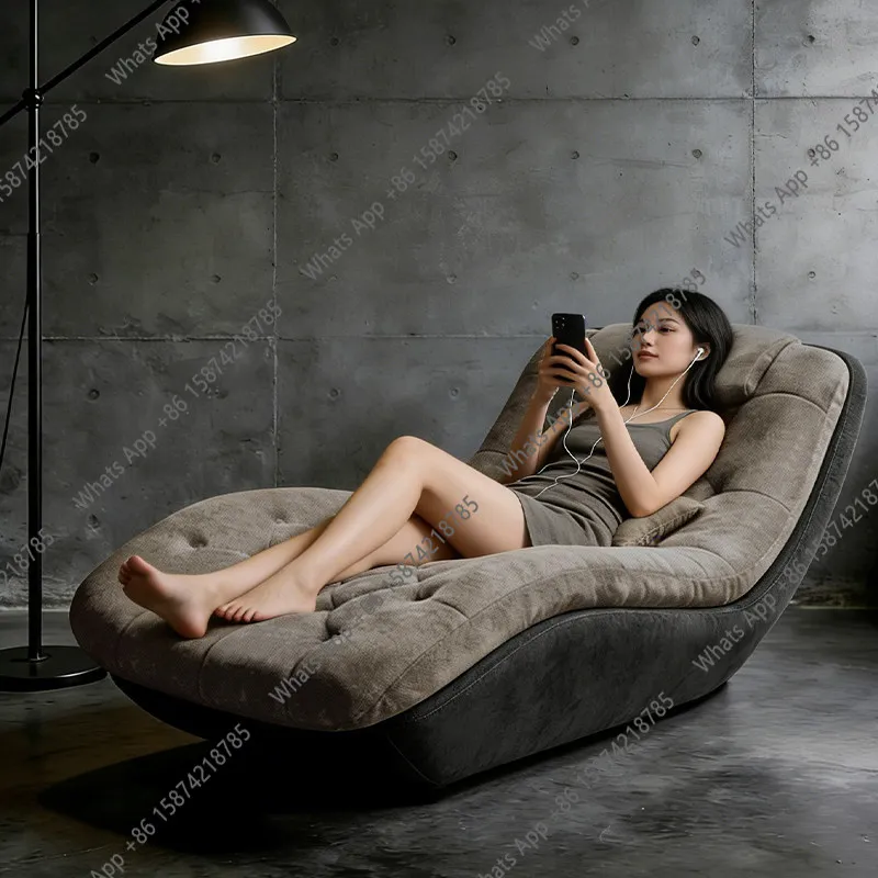 Фото Кресло-шезлонг CF Lazy Sofa с функцией невесомости, для отдыха и сна, для гостиной, из высококачественной ткани, легкий люкс, для балкона, комфортное. №2