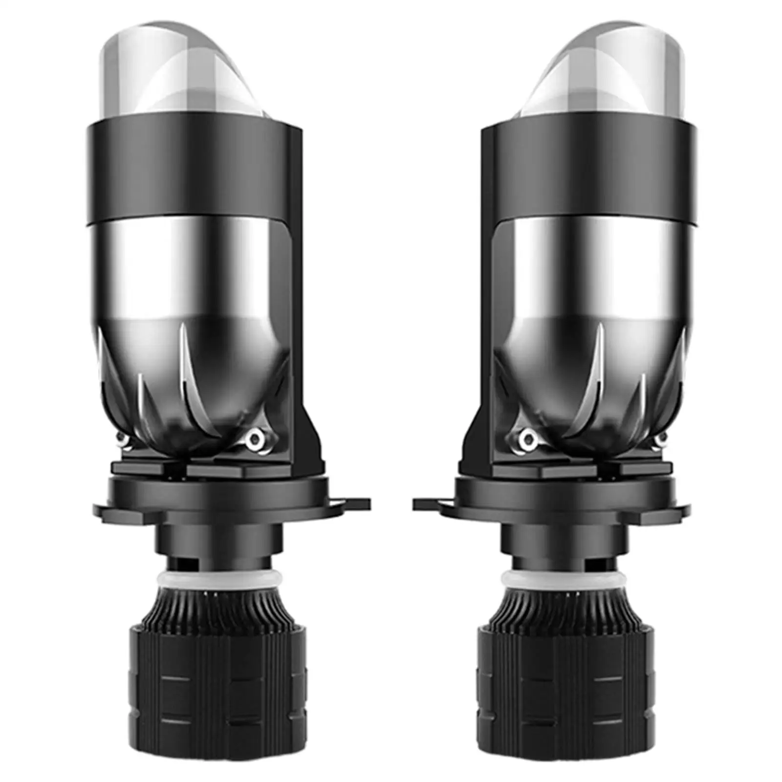

H4 LED Headlight Bulb 6000K High Lo Beam with Fan High Brightness Conversion Kit IP68 Waterproof Nondestructive Installation