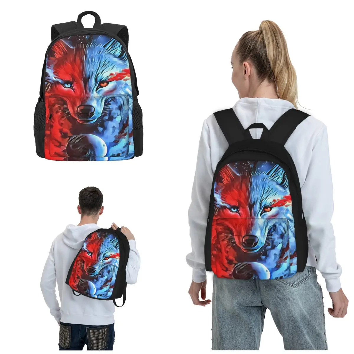 

Fire Wolf Print Outdoor Travel Portable Sports Bag Innovative Features Make Our Backpacks Ideal For Tech-Savvy Travelers