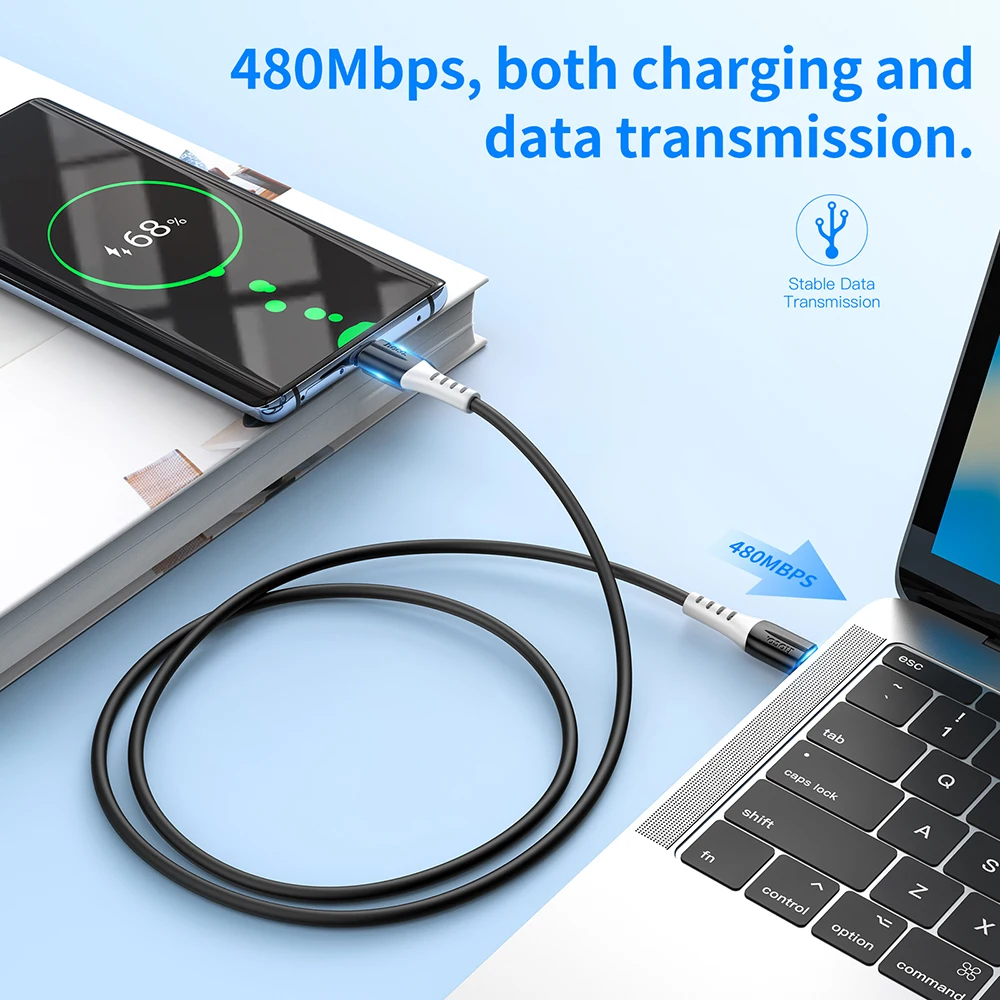 Силиконовый кабель HOCO 60 Вт USB C к Type 20 PD светильнику шнур для быстрой зарядки iPhone 13