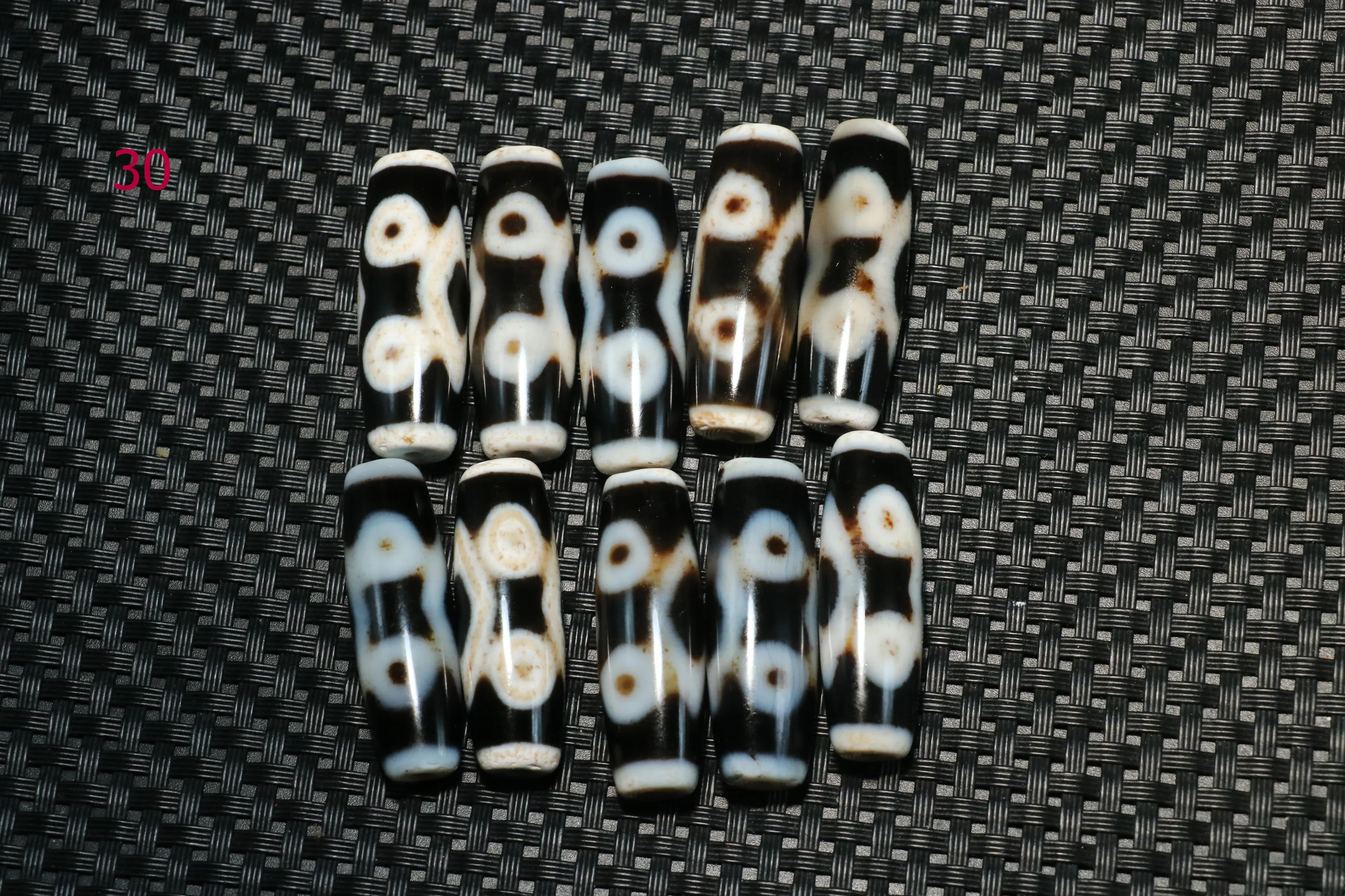 

#30 набор из 10 шт./лот энергетический Тибетский Старый Агат 2 Kingkong Eyed Plus 4 Eyed плоская форма dZi Бисер для браслетов ювелирные изделия амулет