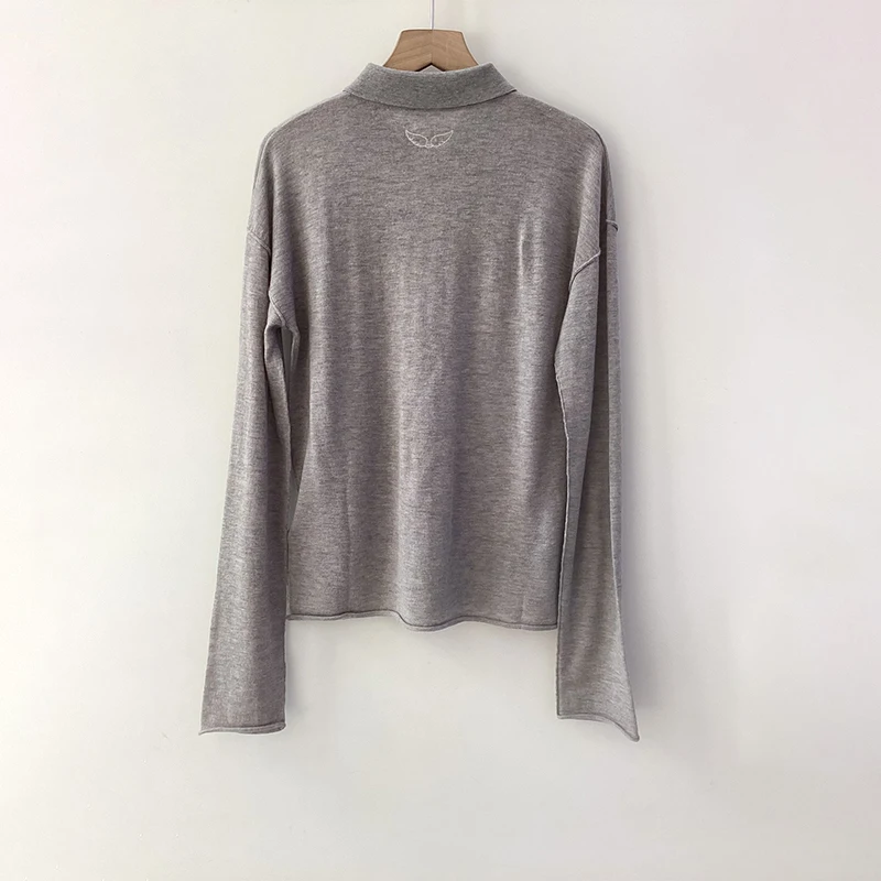 Zadig кашемировый свитер женский трикотаж на пуговицах с длинными рукавами