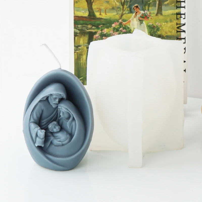 Семейные формы для свечей Младенца Иисуса силиконовые рождественских домашний