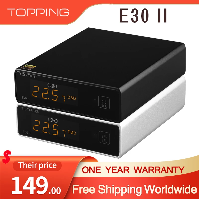 

TOPPING E30 DAC Decoder AK4493 XU208 32BIT/768K DSD512 Touch Operation with Remote Control L30