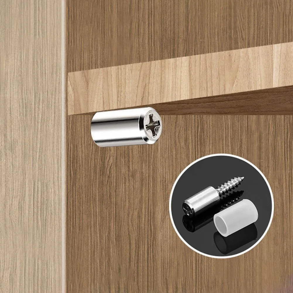 

8/20PCS Bracket Nail Self-Tapping Integrated Screw Laminate Support Nail For Wine Cabinet Glass Dragging Shelves Brackets