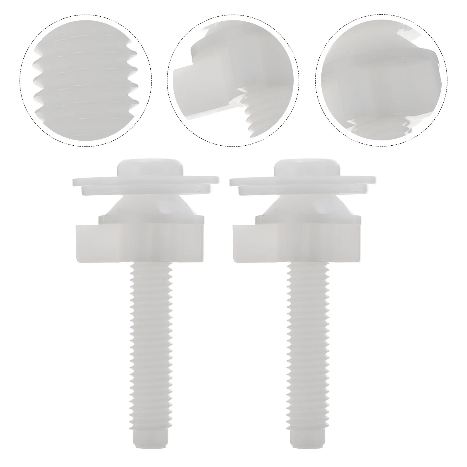 

4pcs Toilet Hinge Bolts White Toilet Hinge Screw Toilet Harware Toilet Cover Fixing Accessories