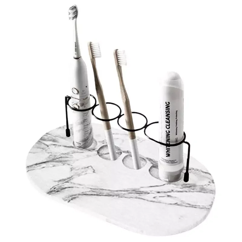 

Toothbrush Holder Diatomite Earth Tooth Brush Tray Bathroom Countertop Toothbrushes Toothpaste Makeup Brushes Razors
