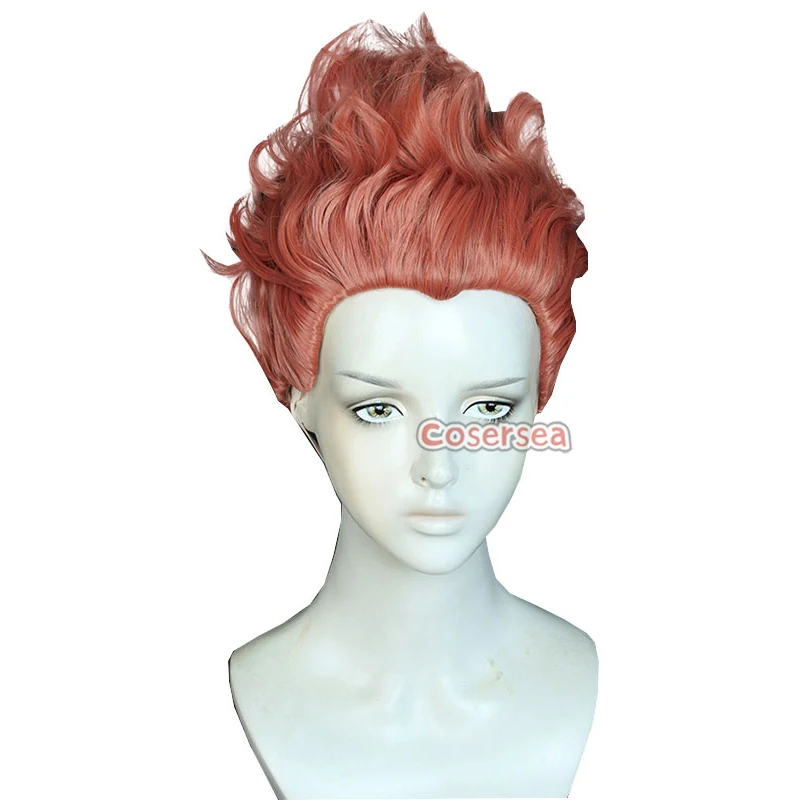 Cosersea Hisoka Morow Косплей Парики Hunter × 20 см Короткие волнистые оранжевые парики Cos