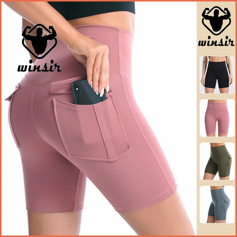 

Quick Dry Five-Point Pants Women'S Yoga Pants High Waist Leggings Hip Lift Fitness Pants Running Sportswear Gym Training Shorts