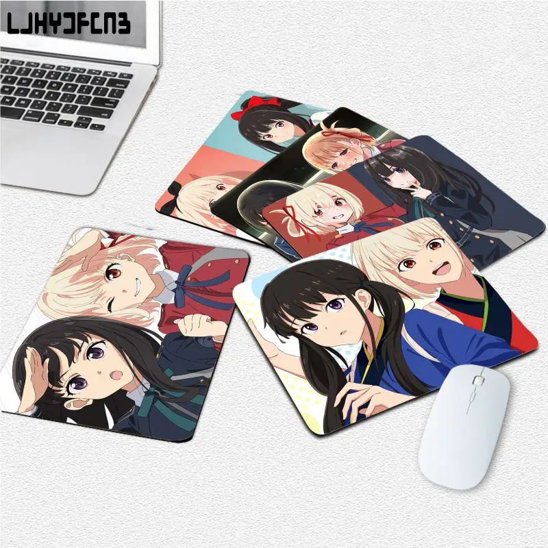 

Lycoris Recoil Mousepad 20x25cm Cabinet Gaming Computer Laptop Desk Mat Mouse Pad Mouse Mat Notbook for PC Mouse Carpet