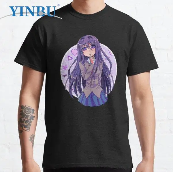 

Cute DDLC yuri design Men's clothing anime graphic t shirts for men 2023 streetwear