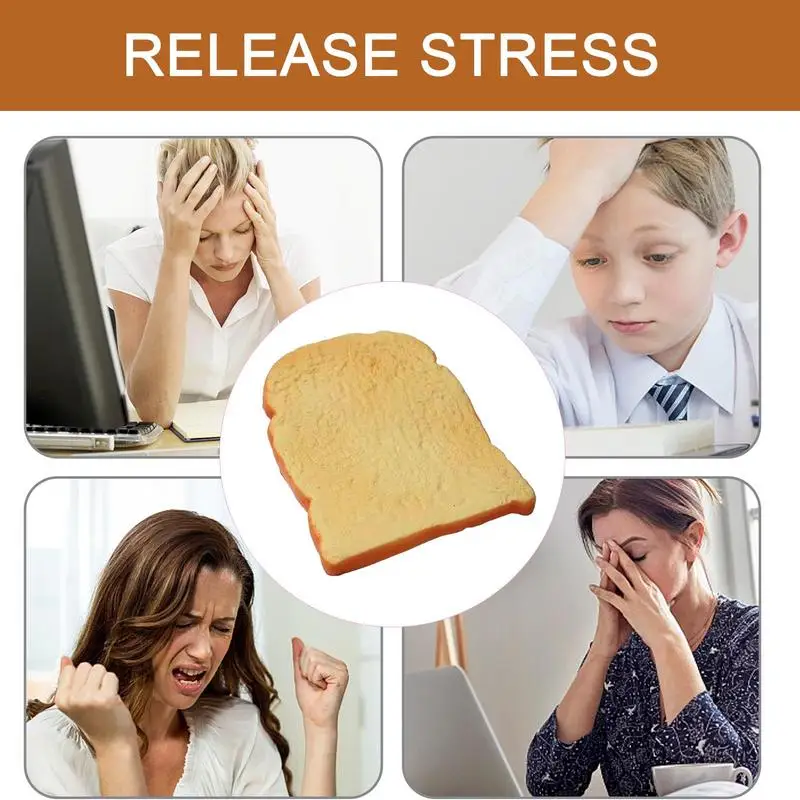 Игрушка-сжималка для снятия стресса хлеб реалистичный ручная работа забавная