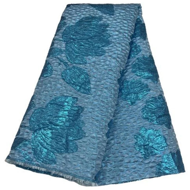 

Небесно-голубая вышивка жаккардовая кружевная парчовая Ткань кружево Африканский нигерийский тюль сетка кружево для платья жаккардовые Позолоченные кружева для невесты