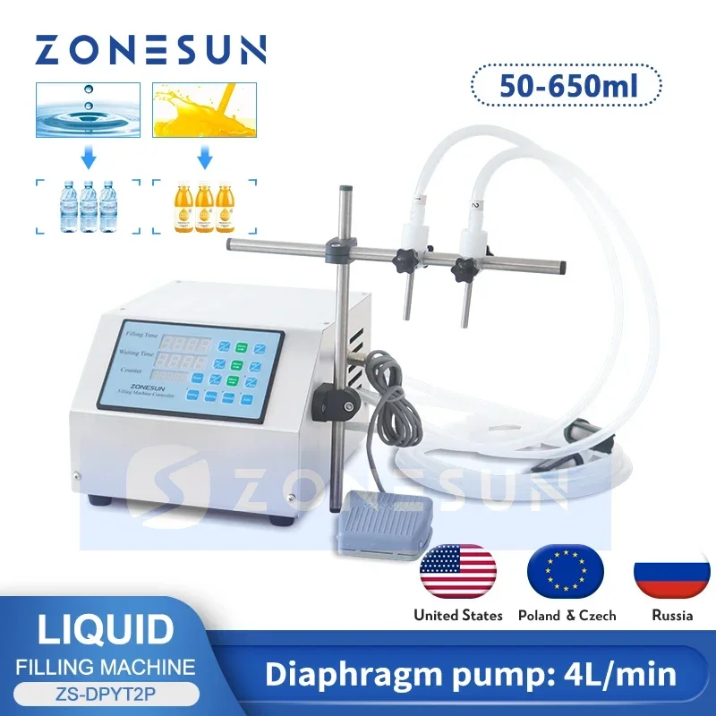 

ZONESUN ZS-DPYT2P Разливочная машина для жидкостей 50-4000 мл