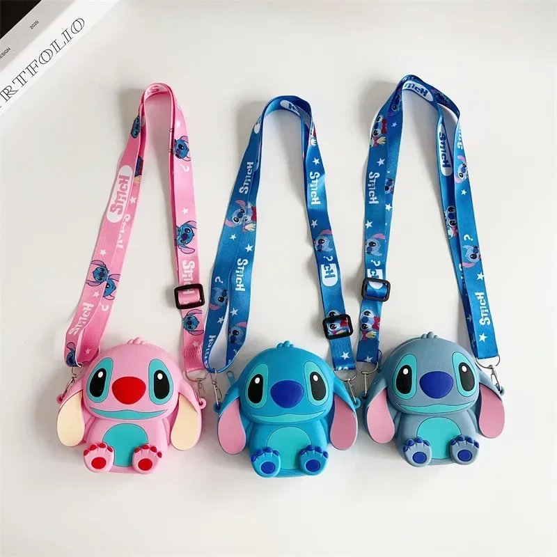 Силиконовая сумка Disney мультяшная аниме-фигурка на плечо Lilo &amp Stitch Kawaii детские
