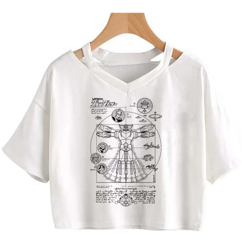 Футболка Goldorak женская с рисунком летняя забавная уличная одежда Аниме Манга для