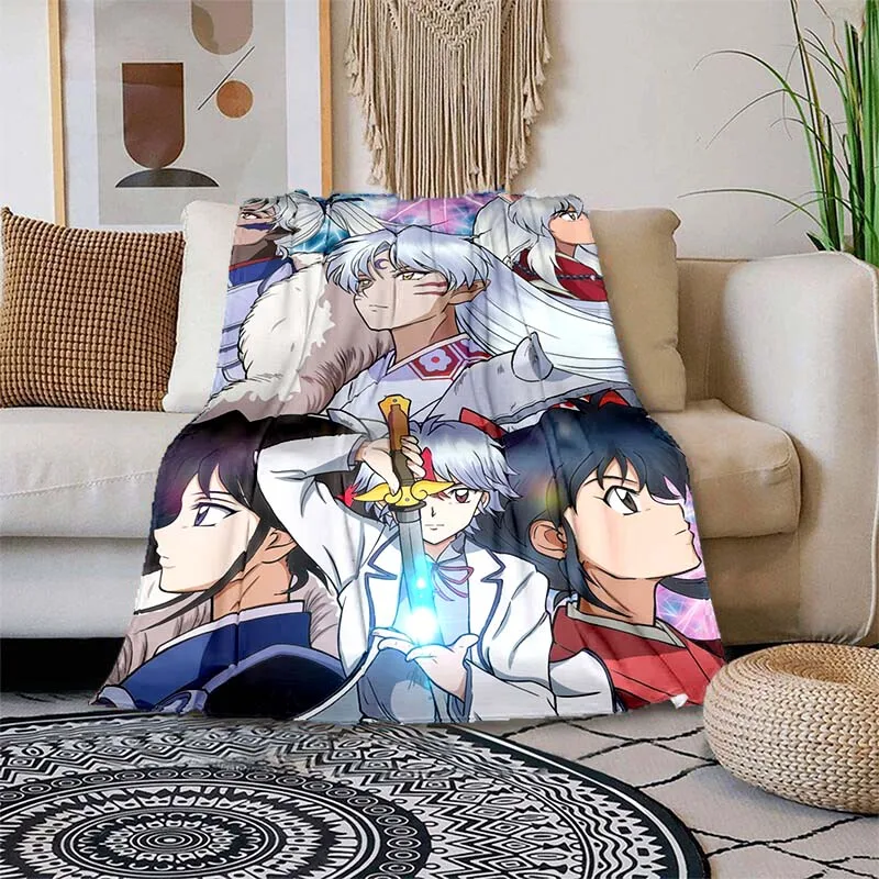 

Одеяло с цифровой печатью Inuyasha, одеяла для кровати, одеяло для пикника, тонкое одеяло, одеяло с кондиционированием воздуха, под заказ