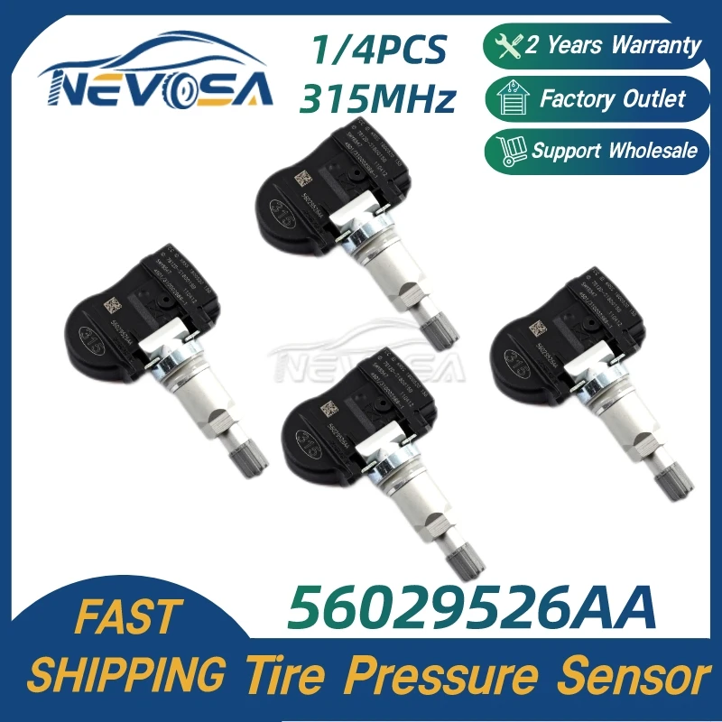 

Nevosa 56029526AA 68001696AA 315MHz TPMS Sensor For Chrysler 200 Pacifica Dodge Magnum Jeep Mitsubishi Outlander Suzuki Kizashi