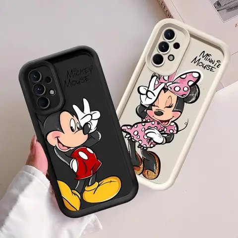 Phone Case for Samsung Galaxy A15 A25 A35 A55 A51 A71 A72 A73 A52 A52s A53 A54 5G TPU Silicone Soft Disney Mickey Minnie Mouse