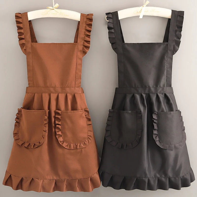 

Apron new Korean version breathable female foreign style home kitchen apron nail enhancement tea shop can be ordered
