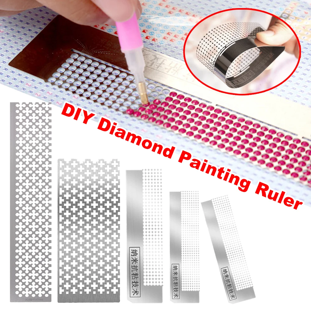 DIY инструменты для алмазной живописи линейка рисования из нержавеющей стали