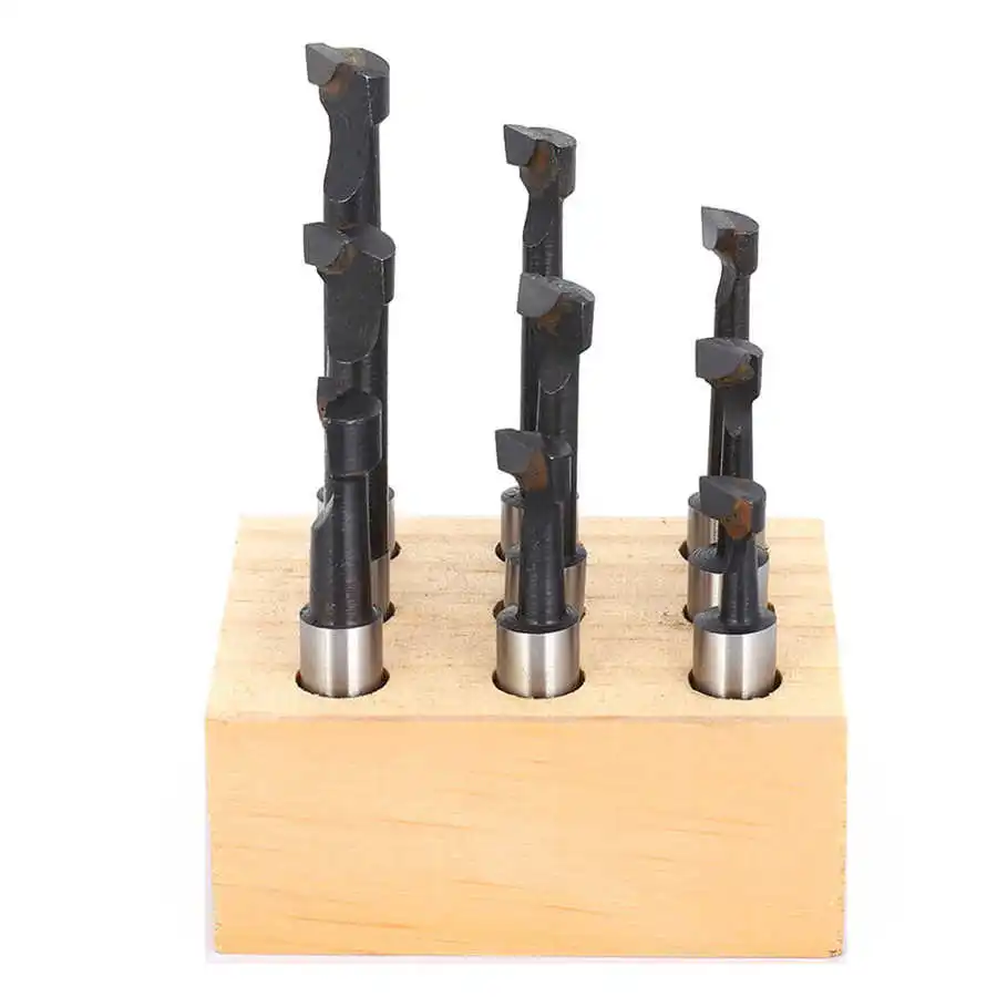 

9PCS F1 Type Boring Cutter 3/8Inch CNC Milling Tools Kit Set Lathe Parts High Speed Steel Milling Boring Head Lathe Head Tool