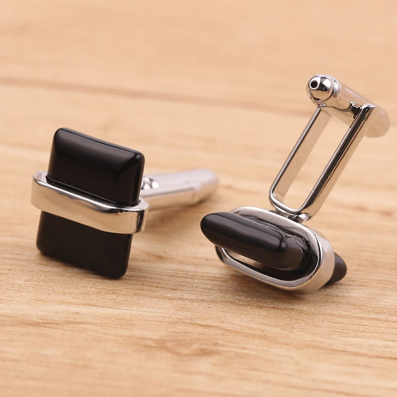 

1Pair Men Cufflinks Gold Silver Color Guitar Square Rhinestone Cuff Links French Bouton Quality Manchette Fashion Suit Accessary
