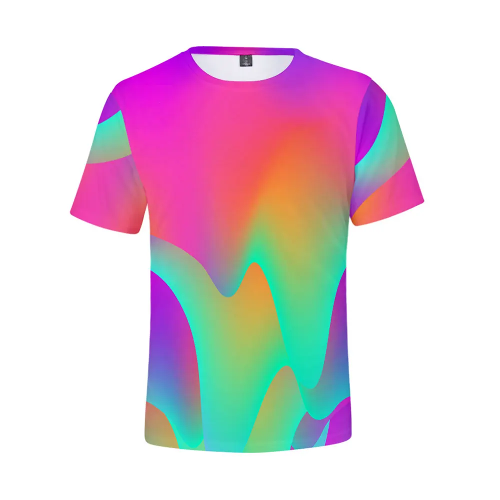 

Летняя новая модная спортивная повседневная футболка LIANSHUO с коротким рукавом в античном стиле, мужская дорожная футболка с градиентным цве...