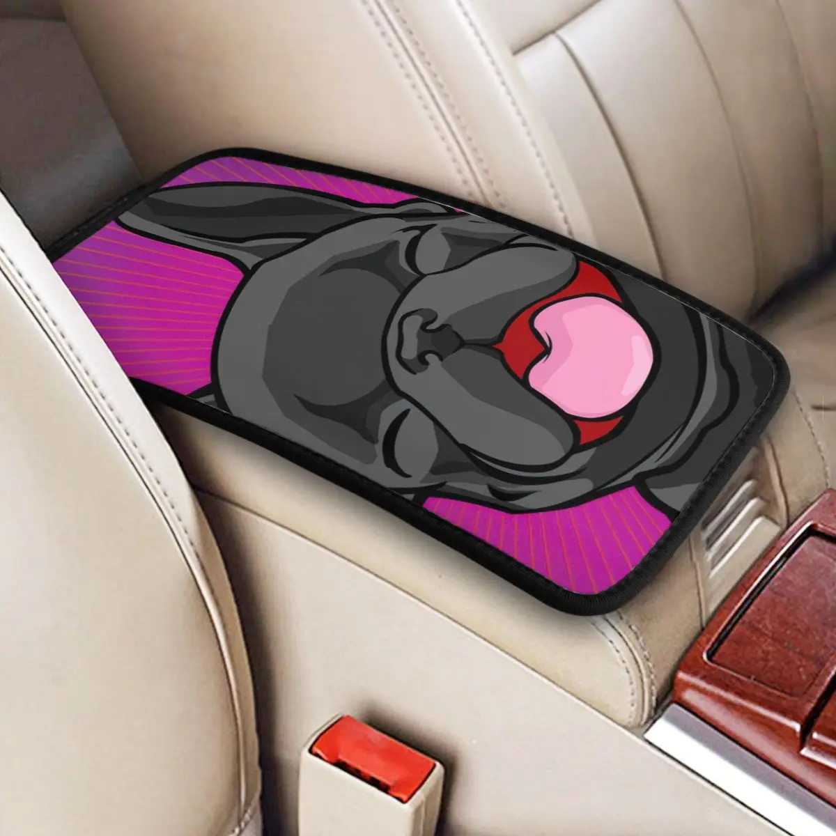 

American Bulldog Car Accessories Car Handrail Box Cushion Custom Print Non-slip Car Armrest Cover