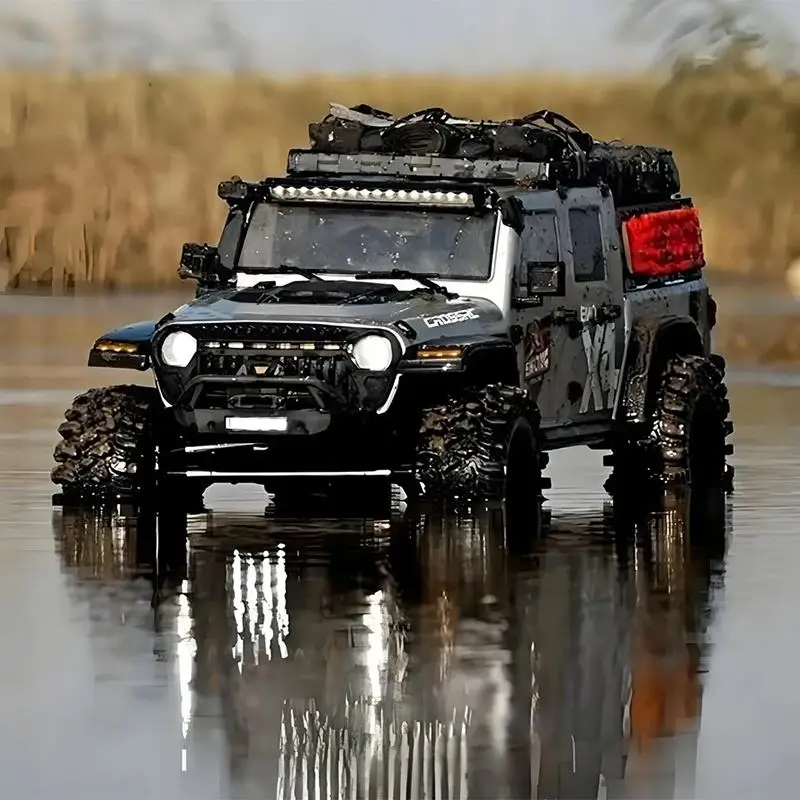 Фото Профессиональный радиоуправляемый внедорожник RC Rock Crawler Cross RC EMO X4, масштаб 1:8, двухскоростной, полноприводный, с усиленной нейлоновой рамой и мощными светодиодными фарами №4