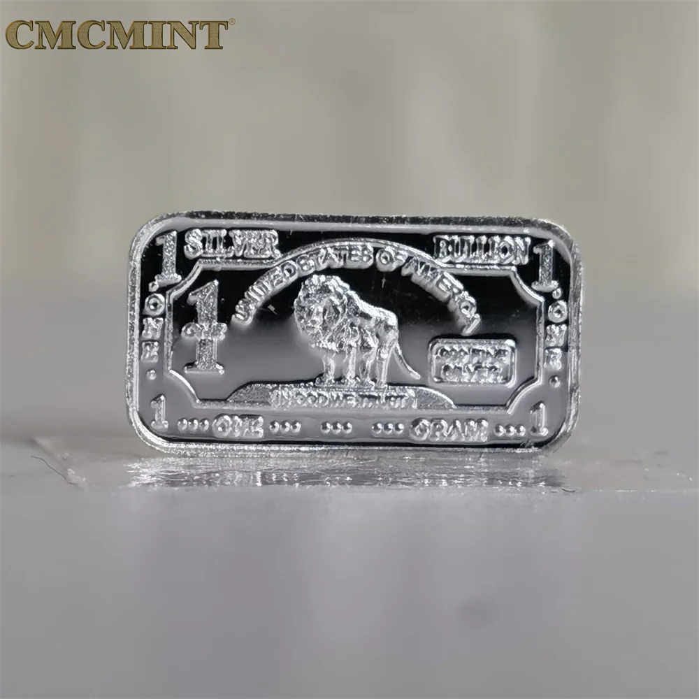 Стержень из чистого серебра с Львом 1 г |