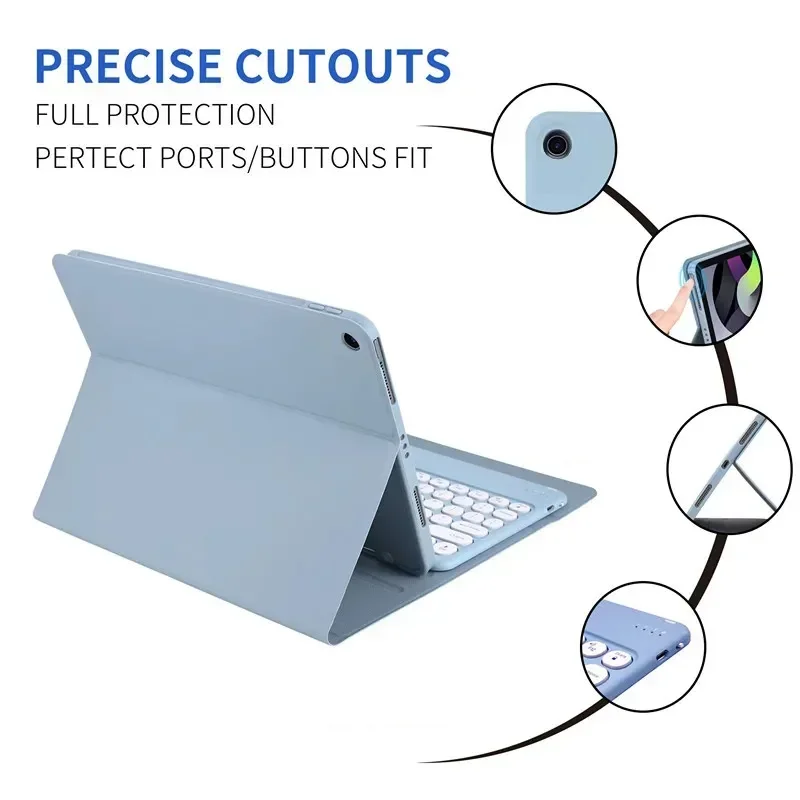 Магнитный чехол для Xiaomi Redmi Pad SE 11 дюймов 2023 Беспроводная клавиатура Soft Shell с мышью