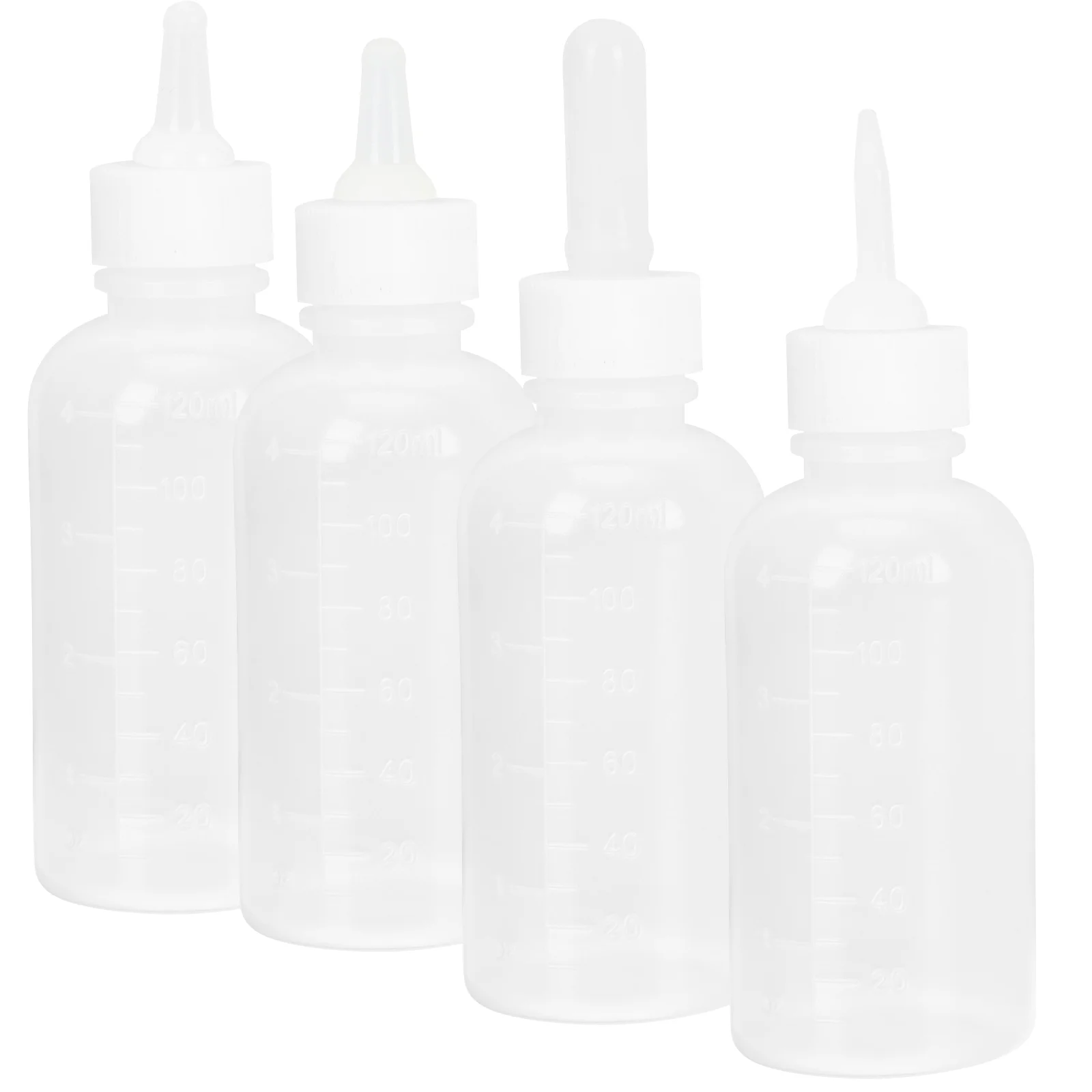 

4pcs Portable Lightweight Practical Multi-functional Widely- Small Pet Feeding Bottle Kitten Nursing Bottle for Pets Home