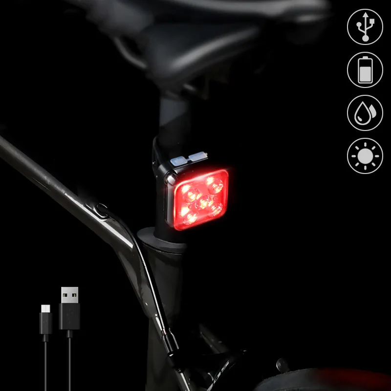

4 Modes 650mAh Bike Light MTB Road Bicycle Headlight USB Rechargeable LED Bike Front Light Cycling Taillight Bike Accessories