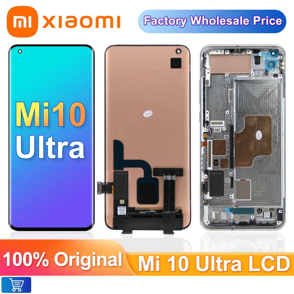 

6.67" Original Display for Xiaomi Mi10 Ultra LCD Screen Touch Screen Digitizer Assembly For Mi 10 Ultra M2007J1SC Display Repair
