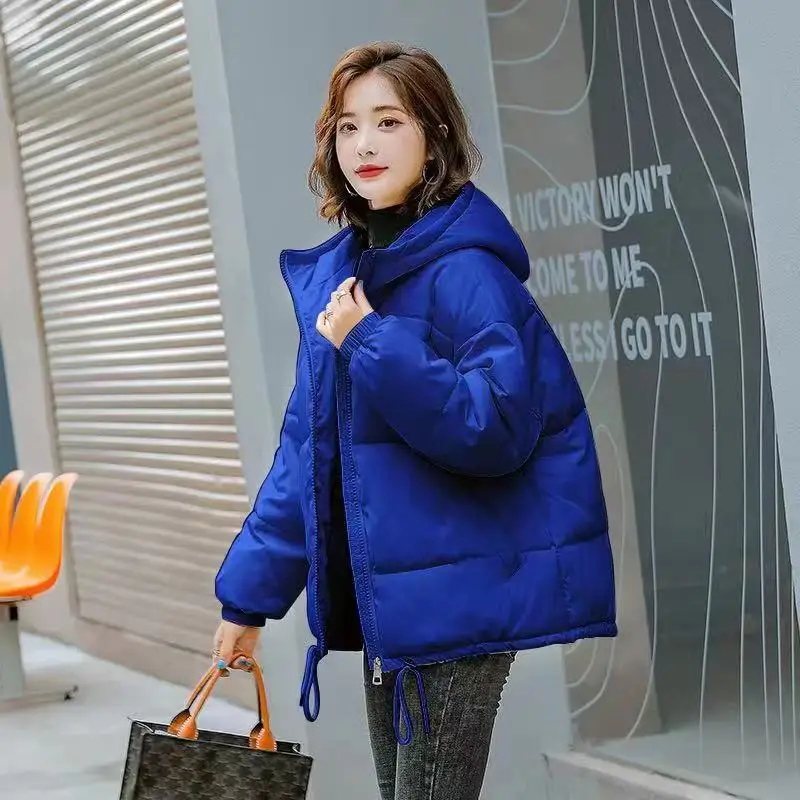 Thicken Warm Women Parkas Winter Casual Green Coats Women Pocket Loose Hooded Coat Jackets Female Outwear