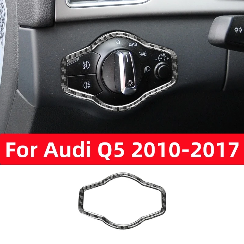 

Аксессуары для Audi Q5 2010-2017, модификация интерьера автомобиля из углеродного волокна, декоративная рамка, Обложка, наклейка