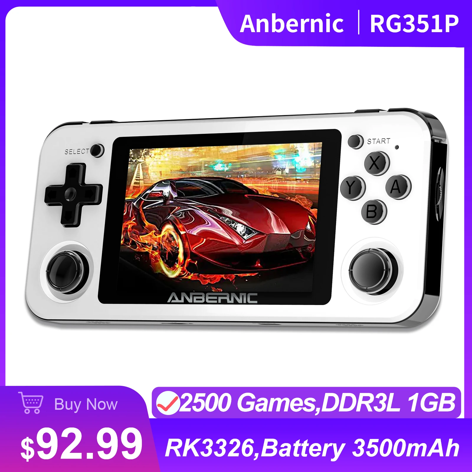 

ANBERNIC RG351P Ретро игровой плеер PS1 RK3326 64G Открытый исходный Linux система 3,5 дюймов IPS экран портативная игровая консоль
