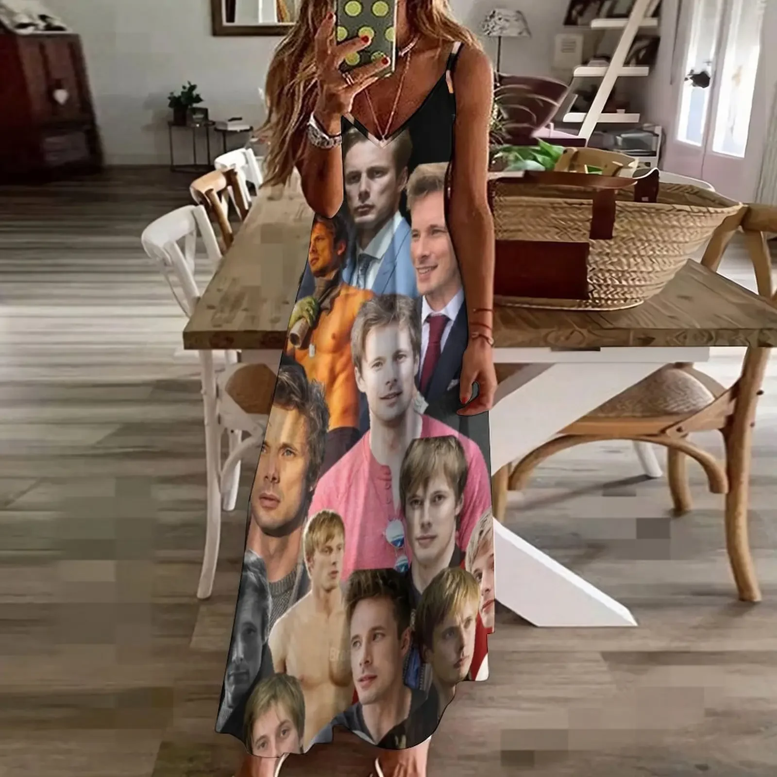 Платье без рукавов с фотоколлажем Брэдли Джеймса