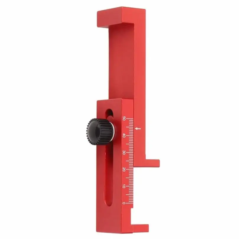 

Woodworking Grooving Tool Red Woodworking Scribing Ruler Gap Gauge Sawtooth Ruler Suitable for Table Saw Thickness Meters