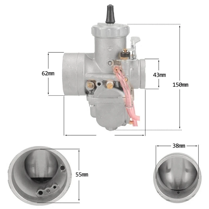 Мотоциклетный карбюратор для серии Mikuni Круглый двухтактный VM38 38 мм VM38-9 VM 42-6025 13-5006