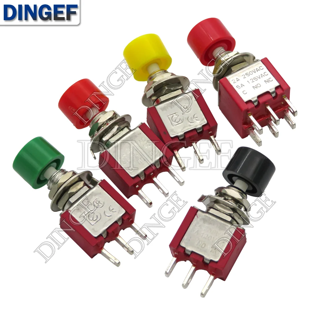 5 шт. PS-102 PS-202 мини-мгновенный автоматический возвратный кнопочный переключатель